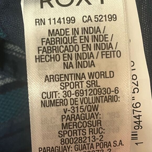 Roxy Striped Blue Button-Down Mini Dress - Picture 9 of 10